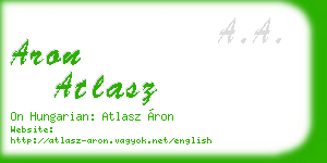 aron atlasz business card